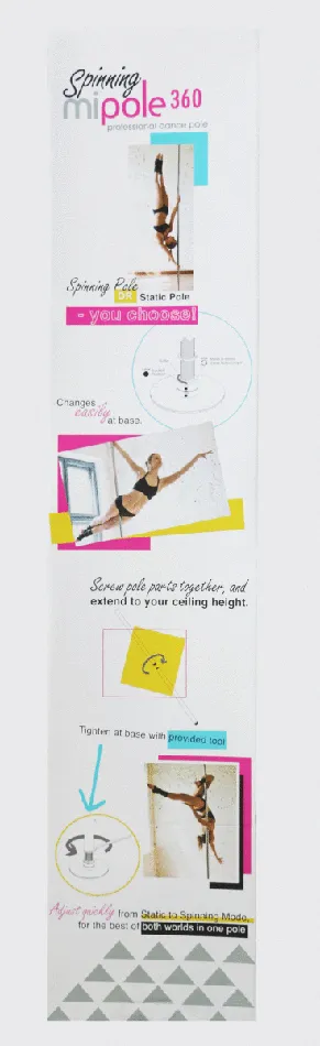 Mipole 360 Spinning Professional Dance Pole Mipole Vibrators