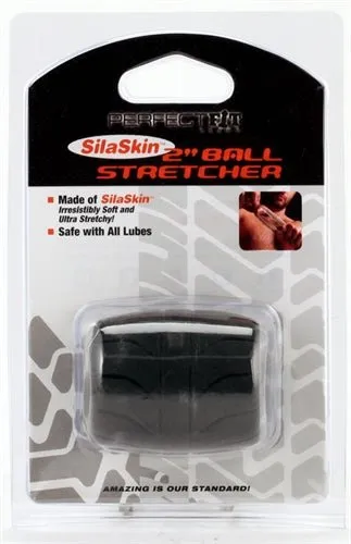 Perfect Fit Anal Silaskin 2Icnh Ball Stretcher Black