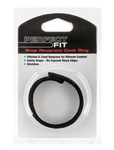 Perfect Fit Anal Snap Neoprene Cockring Black