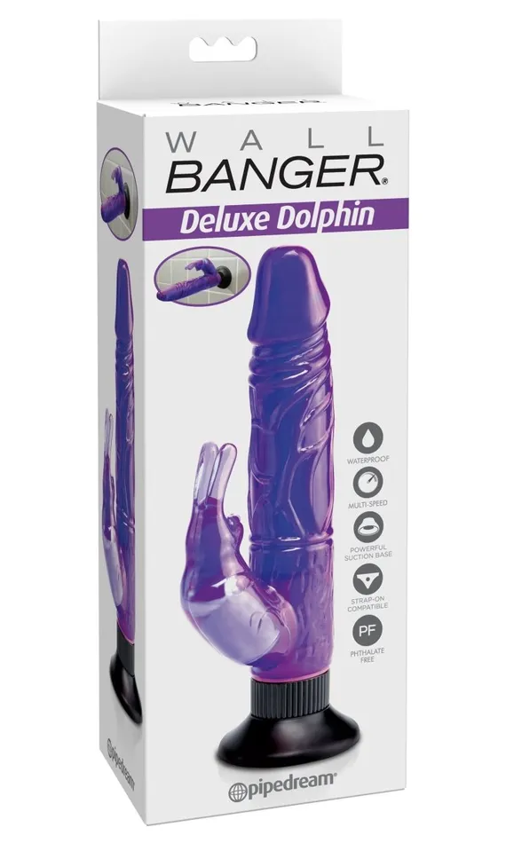 Pipedream Vibrators Waterproof Bunny Wall Bangers Deluxe Purple
