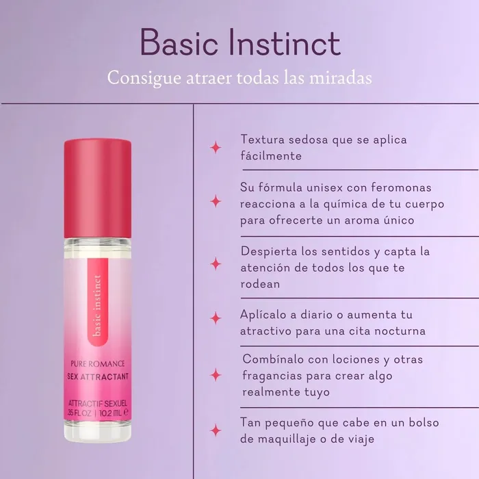 Pure Romance By ValGina Female Sex Toys Basic Instinct Pheromone Roll On Perfume