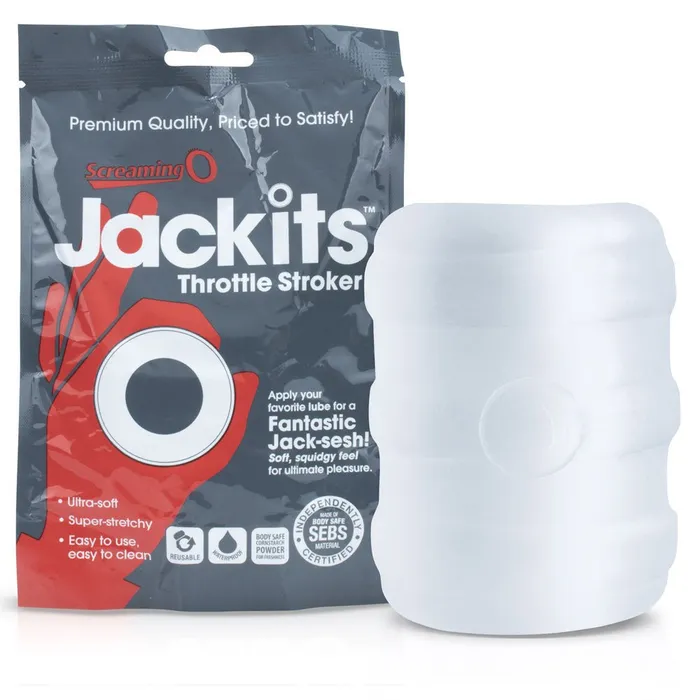 Screaming O Male Sex Toys Jackits Throttle Stroker Clear Each