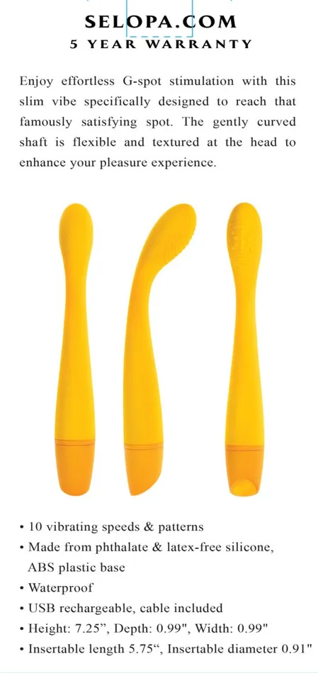 Selopa Lemon Squeeze Yellow Vibrators