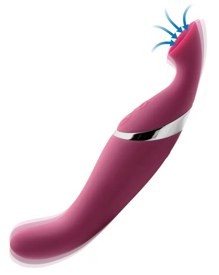 Shegasm Intense 2 in 1 Clit Stimulator Pink XR Brands inmi Vibrators