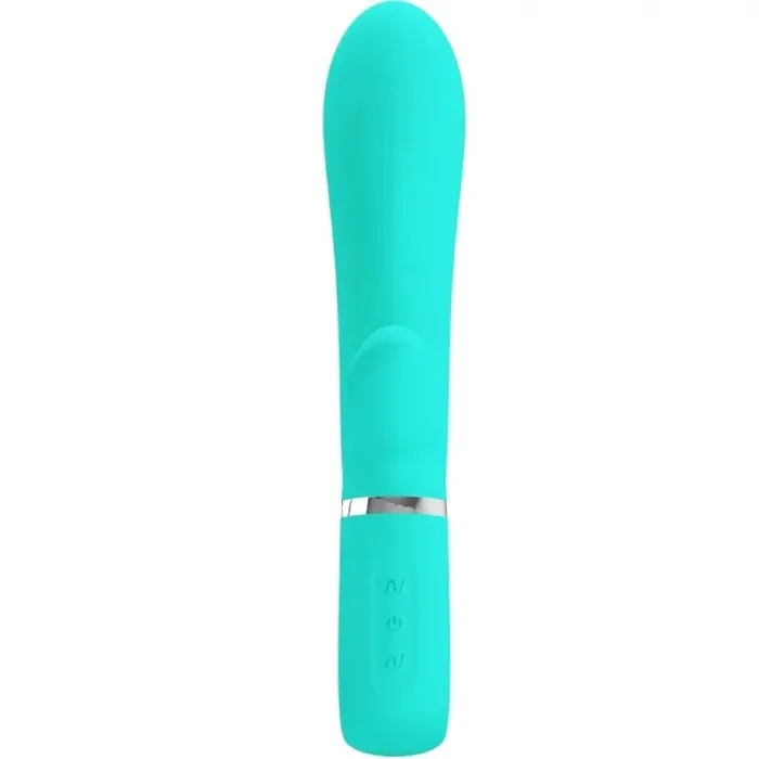 Thomas Super Soft Silicone Rabbit Vibrator Turquoise Pretty Love Female Sex Toys