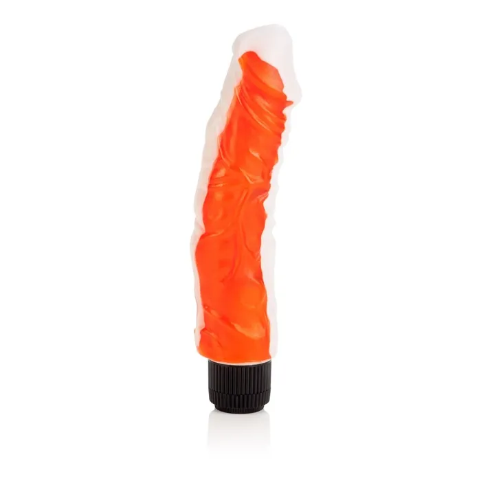 Vibrators CalExotics Funky Jelly Vibe 8 Inches Orangegreen