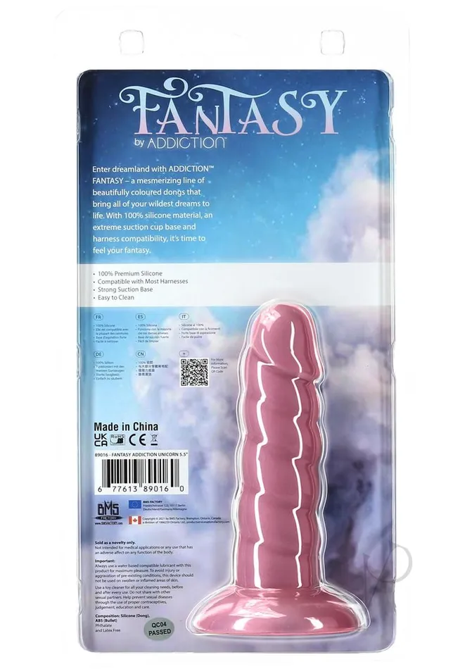 Addiction Fantasy Unicorn Dong 55 Pink Addiction Dildos