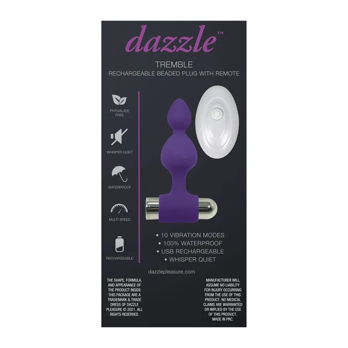 Anal Castle Megastore Dazzle Purple Tremble Butt Plug