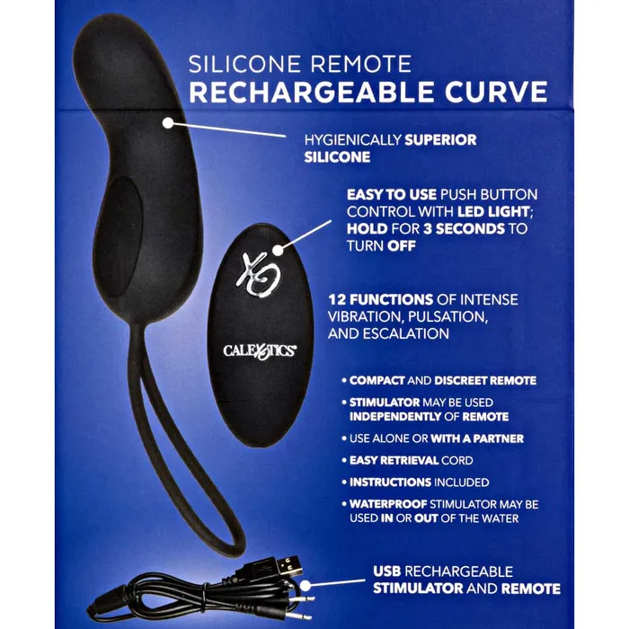 Anal Castle Megastore Rechargeable Curve w Remote Black
