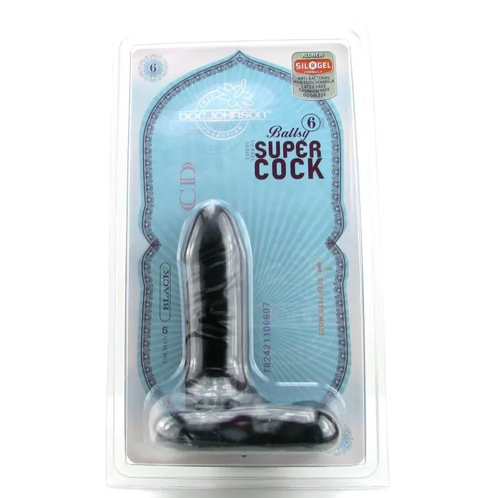 Anal Doc Johnson Ballsy Black 6 Inch Supercock Doc Johnson