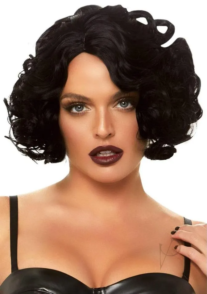 Anal Leg Avenue Curly Bob Wig Os Black