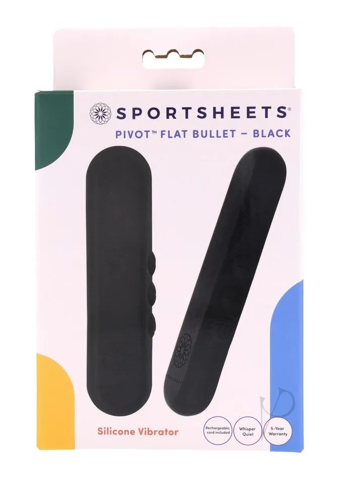 Anal Sportsheets Pivot Flat Bullet Black