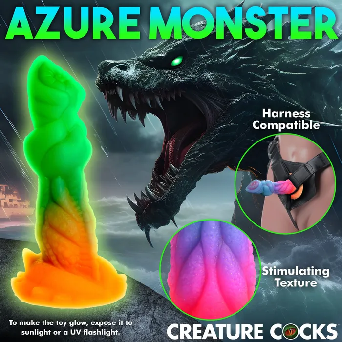 Aqua Cock GlowInTheDark Dildo by Creature Cocks XR LLC Dildos