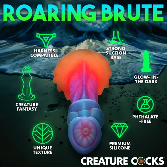 Aqua Cock GlowInTheDark Dildo by Creature Cocks XR LLC Dildos