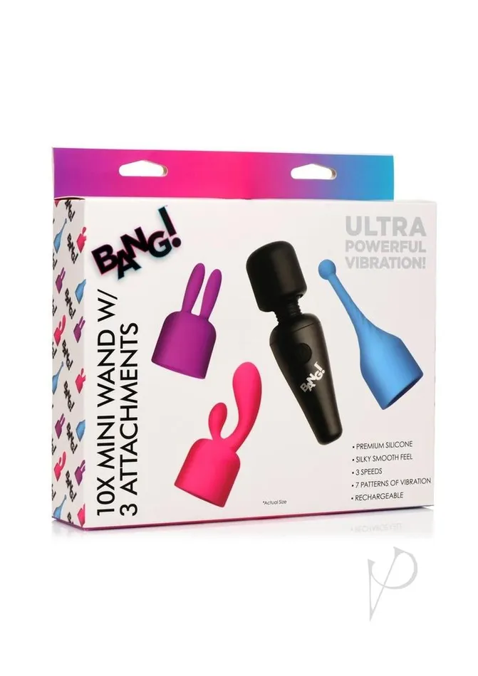 BANG Vibrators Bang Mini Wand 3 Attachments