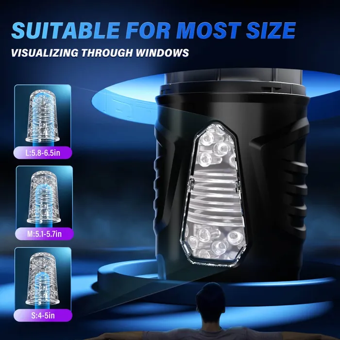 BLACK KNIGHT Automatic Thrusting Rotating Male Masturbator Sex Toys Sohimi Male Sex Toys