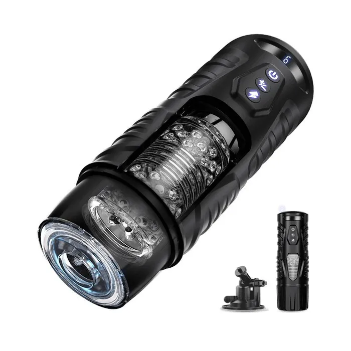 BLACK KNIGHT Automatic Thrusting Rotating Male Masturbator Sex Toys Sohimi Male Sex Toys