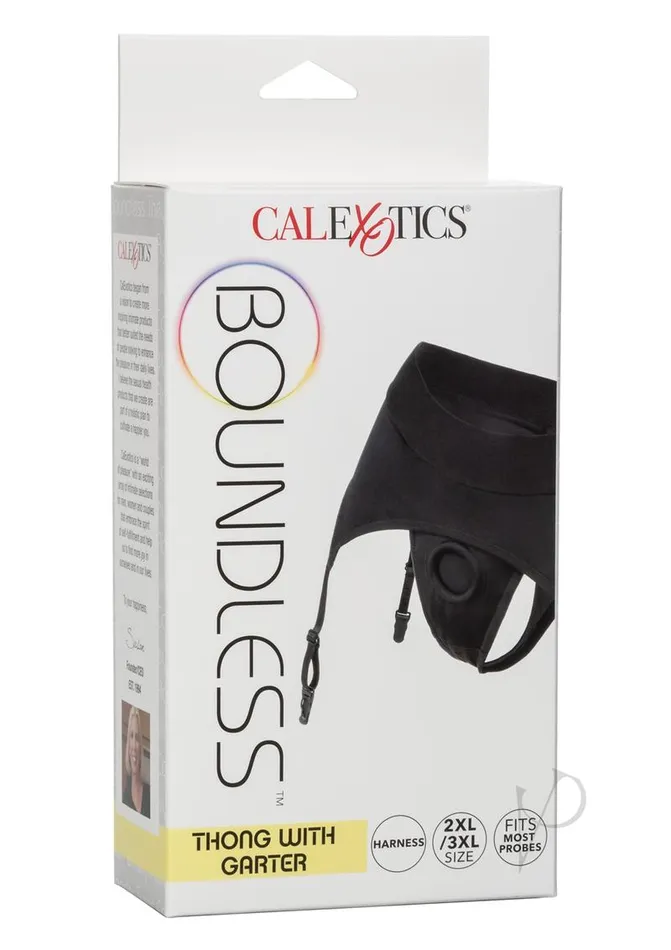 Boundless Thong Garter 2xl3xl Black Boundless Anal