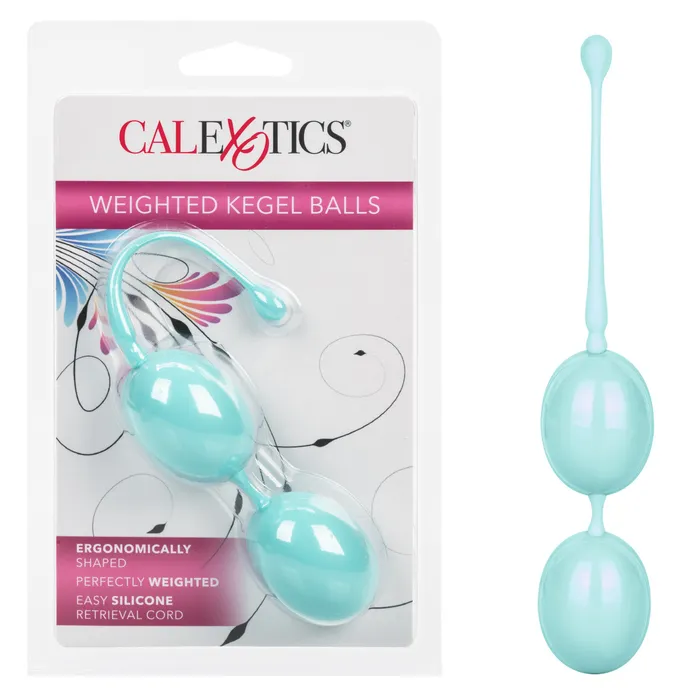 CALIFORNIA EXOTIC NOVELTIES LLC Female Sex Toys Weighted Teal Silicone Kegel Balls