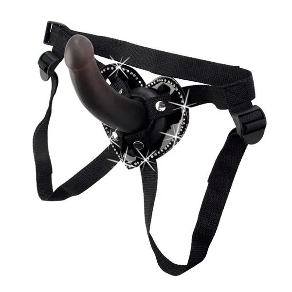 California Exotics Dildos Bound by Diamonds Hearts of Love Harness Dildo