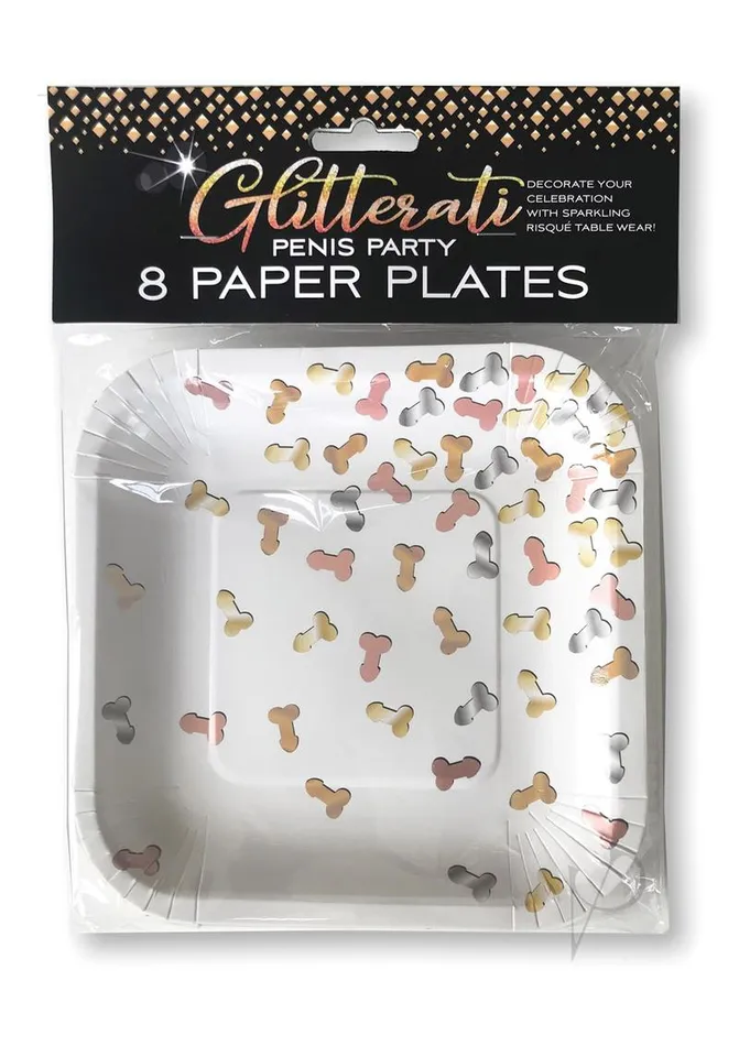 Candyprints Party Glitterati Plates 8pk Vibrators