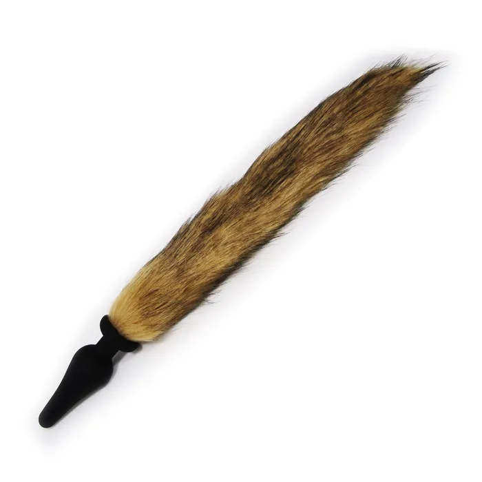 Castle Megastore Anal Fetish Pleasure Play Brown Fox Tail Silicone Plug
