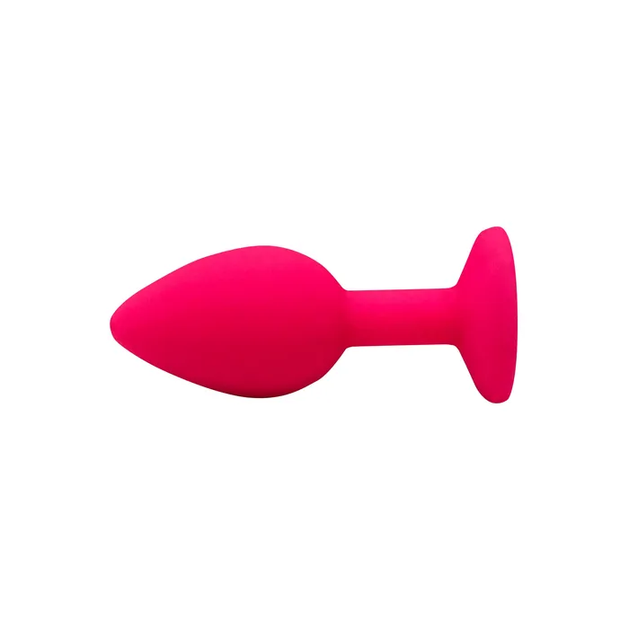 Castle Megastore Anal Fetish Pleasure Play Small Pink Silicone Green Jewel Butt Plug