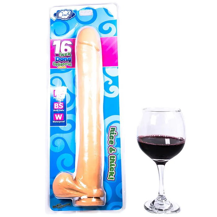 Cloud 9 Extreme Delightful Dong Suction Cup 16 Inches Realistic Dildo Cloud 9 Dildos