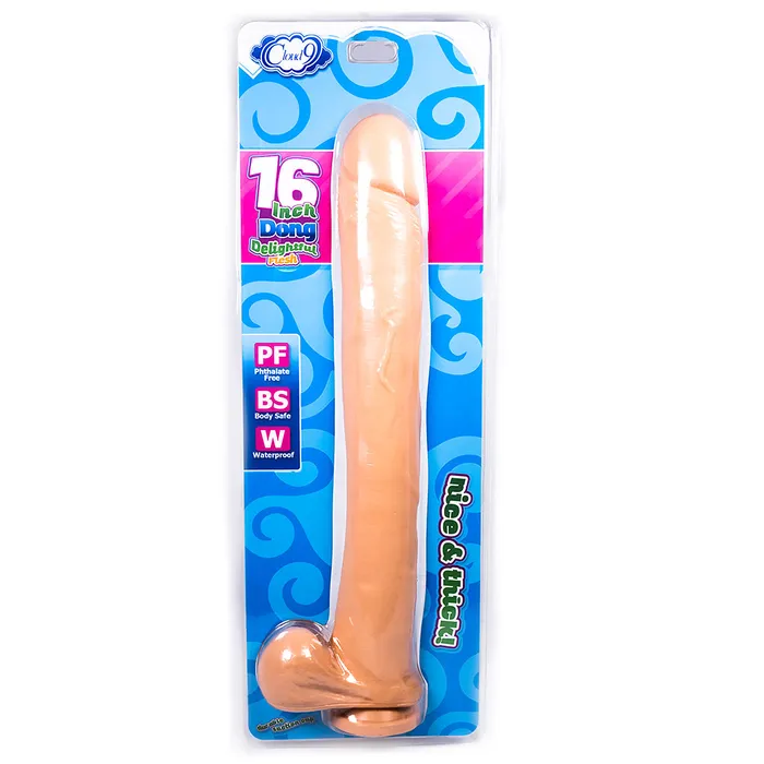 Cloud 9 Extreme Delightful Dong Suction Cup 16 Inches Realistic Dildo Cloud 9 Dildos