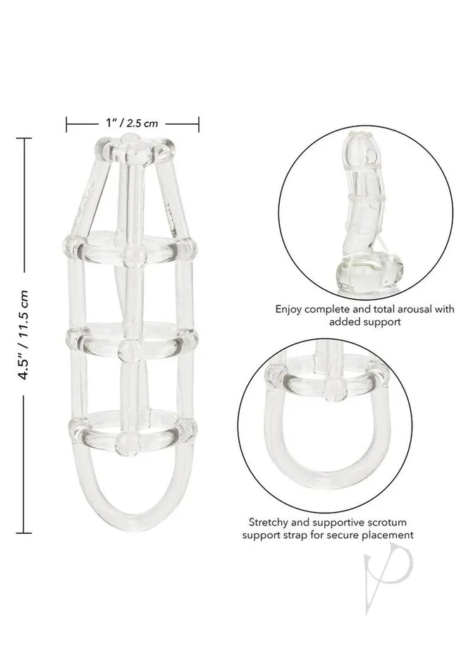 Cock Cage Enhancer Clear Extensions Male Sex Toys