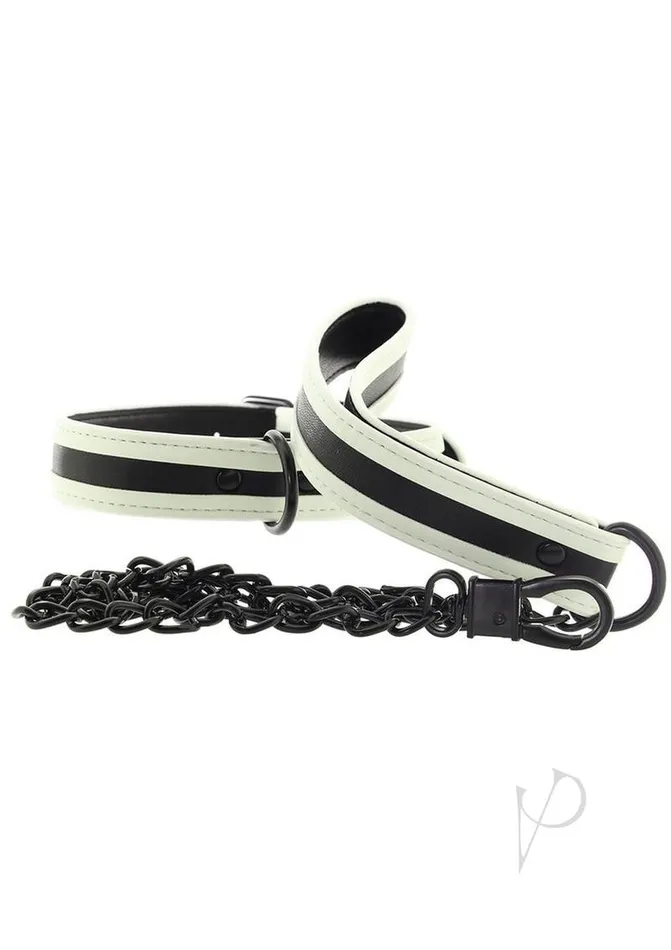 Couples Glo Bondage Collarleash Green Glo Bondage