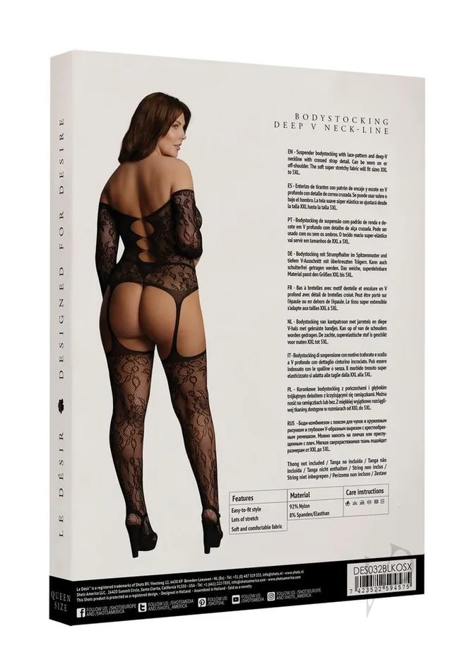 Criss Cross Suspender Bodystock Qn Blk Le Desir Vibrators Criss Cross Suspender Bodystock Qn Blk Le Desir Vibrators