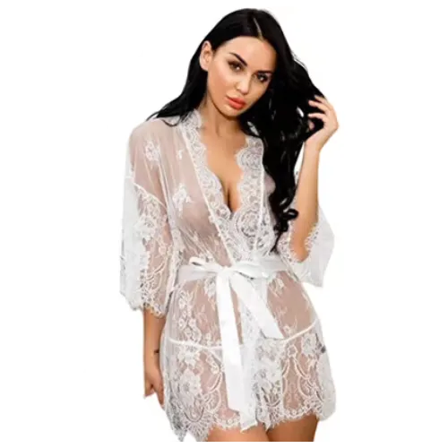 CupidSecrets Couples Sexy Lace Kimono Robe