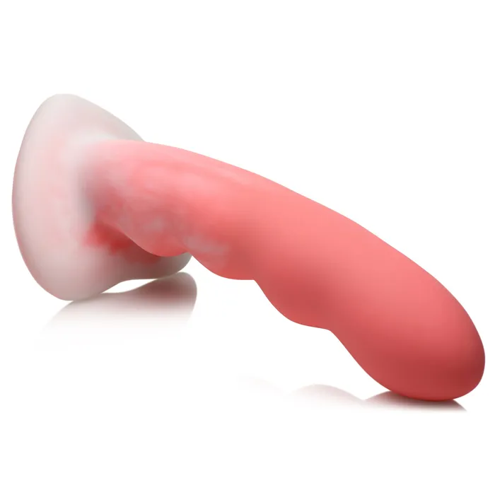 Curve Toys Dildos Wavy Silicone Pink And White Dildo