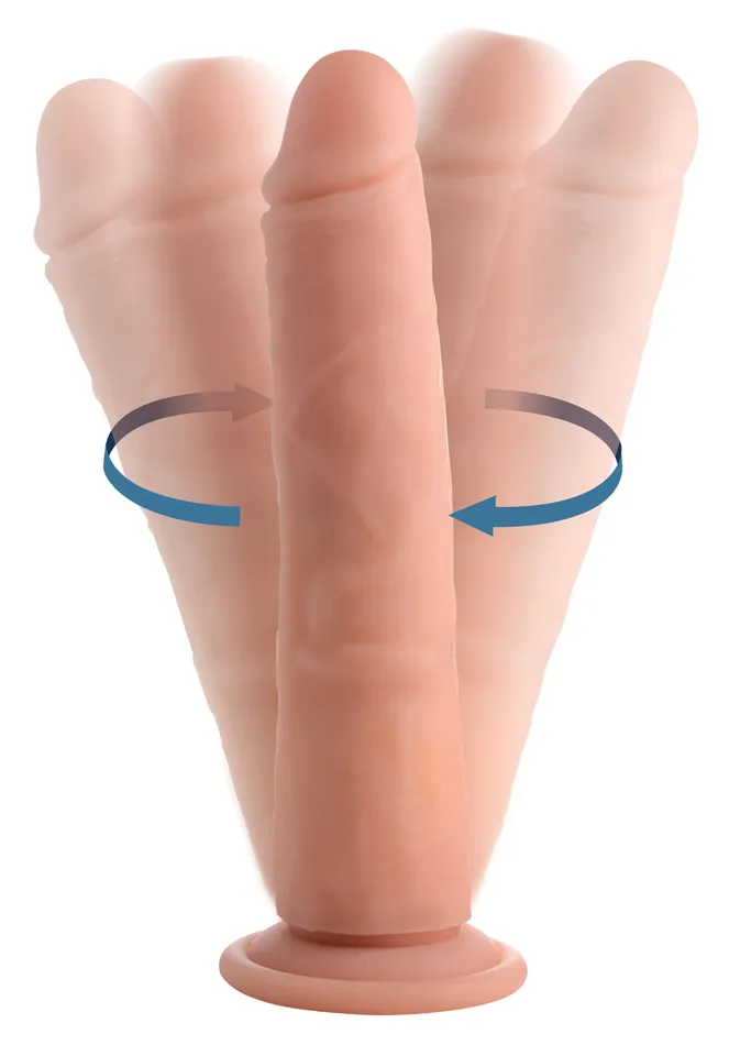 Curve Toys Vibrating And Rotating Remote Control Silicone Dildo 8 Inch Anal