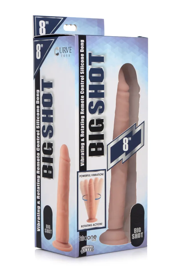 Curve Toys Vibrating And Rotating Remote Control Silicone Dildo 8 Inch Anal Curve Toys Vibrating And Rotating Remote Control Silicone Dildo 8 Inch Anal