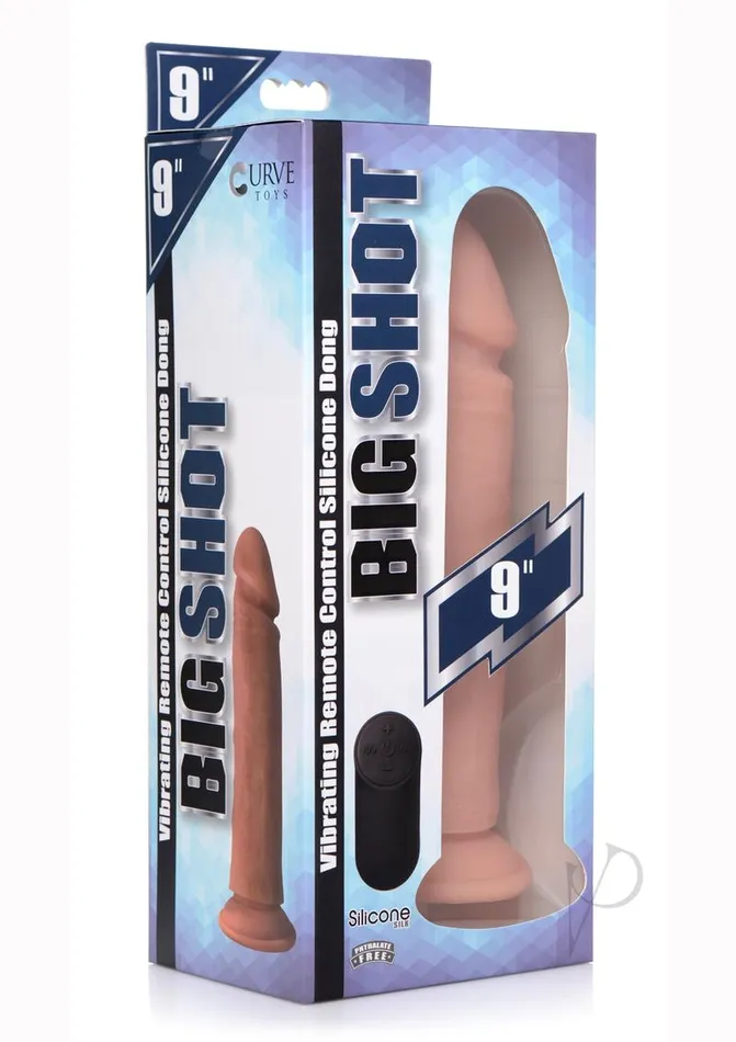 Dildos Big Shot Big Shot Vibrating Sil Dildo 9 Vanilla