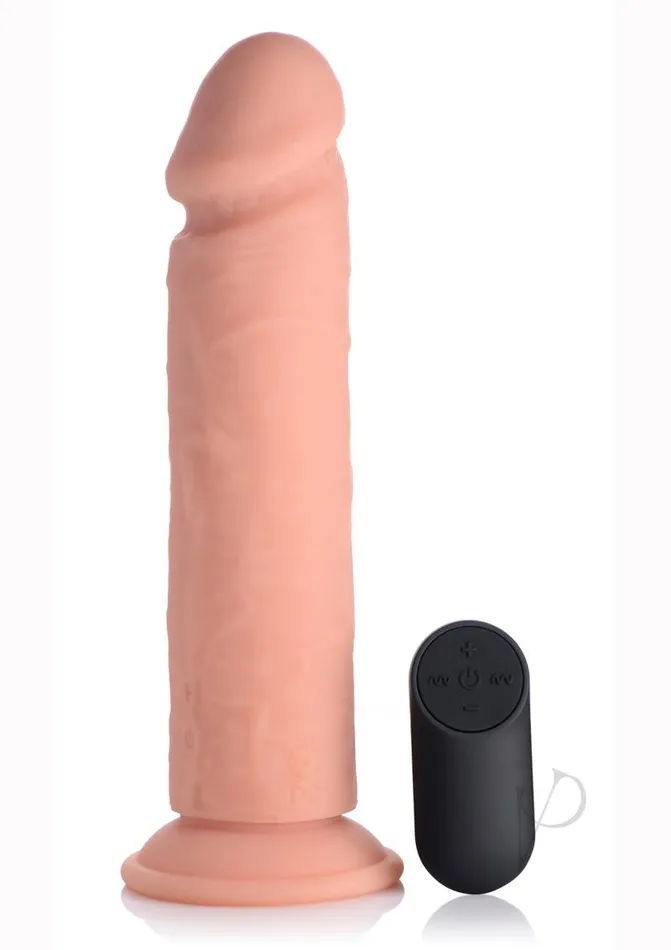 Dildos Big Shot Big Shot Vibrating Sil Dildo 9 Vanilla
