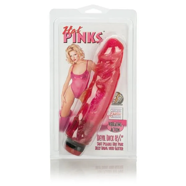 Dildos California Exotics Devil Dick 85 Inch Vibrating Dildo in Hot Pink