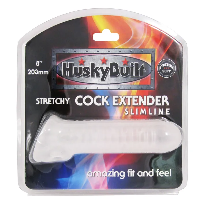 Dildos Castle Megastore Husky Built Stretchy 8 Slimline Cock Extender Clear