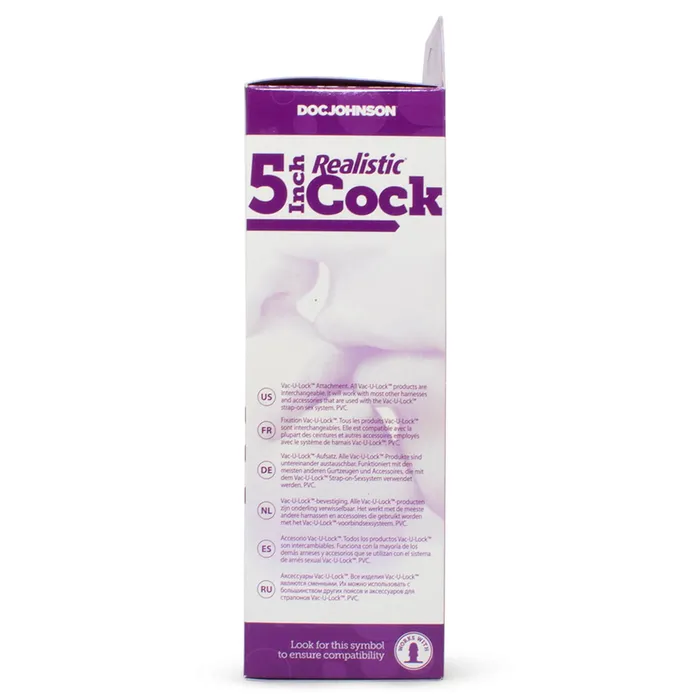 Dildos Doc Johnson VacULock 5 Inch Realistic GSpot Strap On Dildo