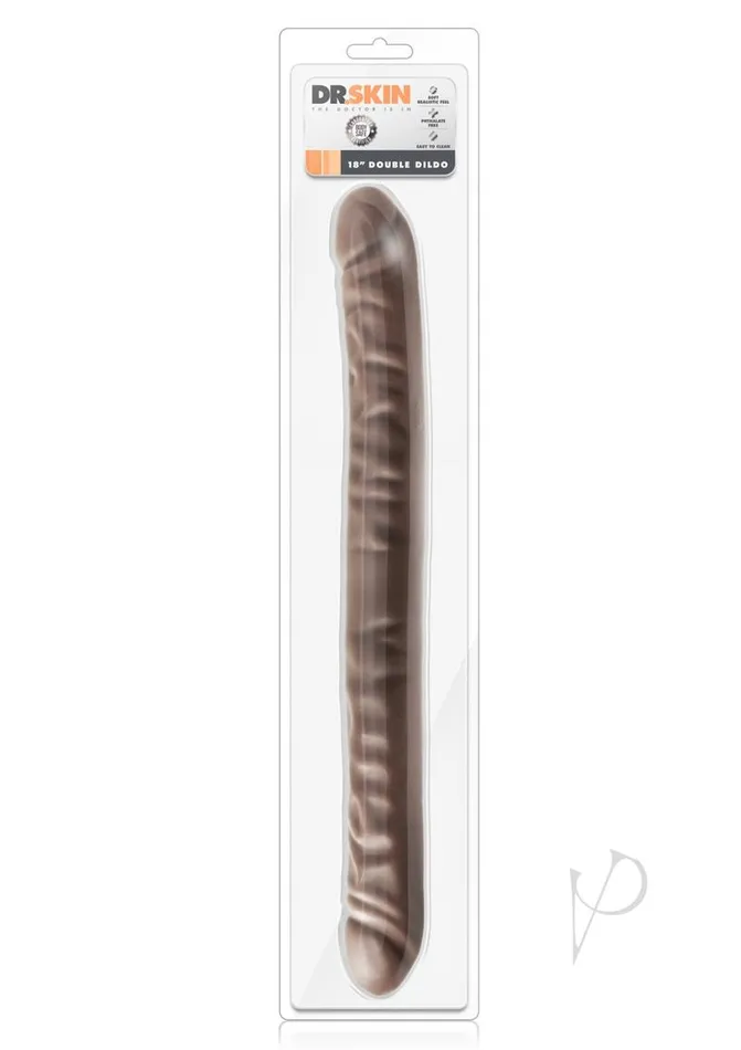 Dildos Dr Skin Dr Skin Double Dildo 18 Chocolate