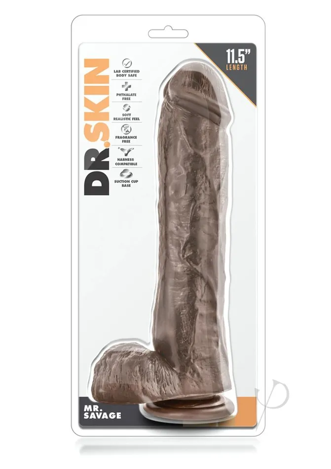 Dildos Dr Skin Dr Skin Mr Savage 115 Dildo Chocolate