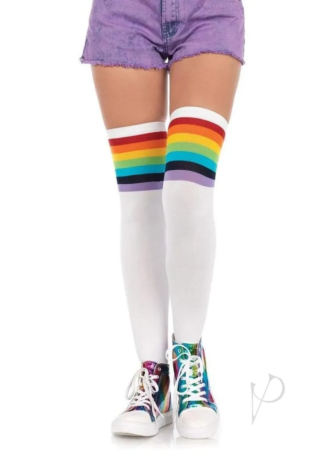 Dildos Leg Avenue Over The Rainbow Opaque Thigh High
