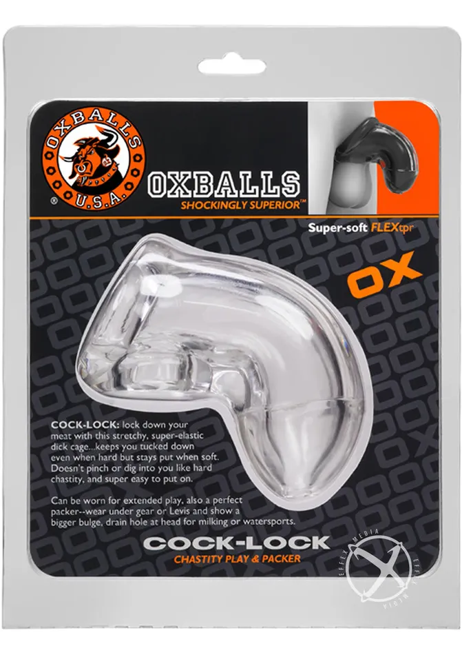 Dildos Oxballs Cock Lock Chastity Clear