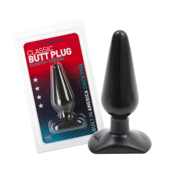 Doc Johnson Anal Doc Johnson Classic Medium Black Butt Plug
