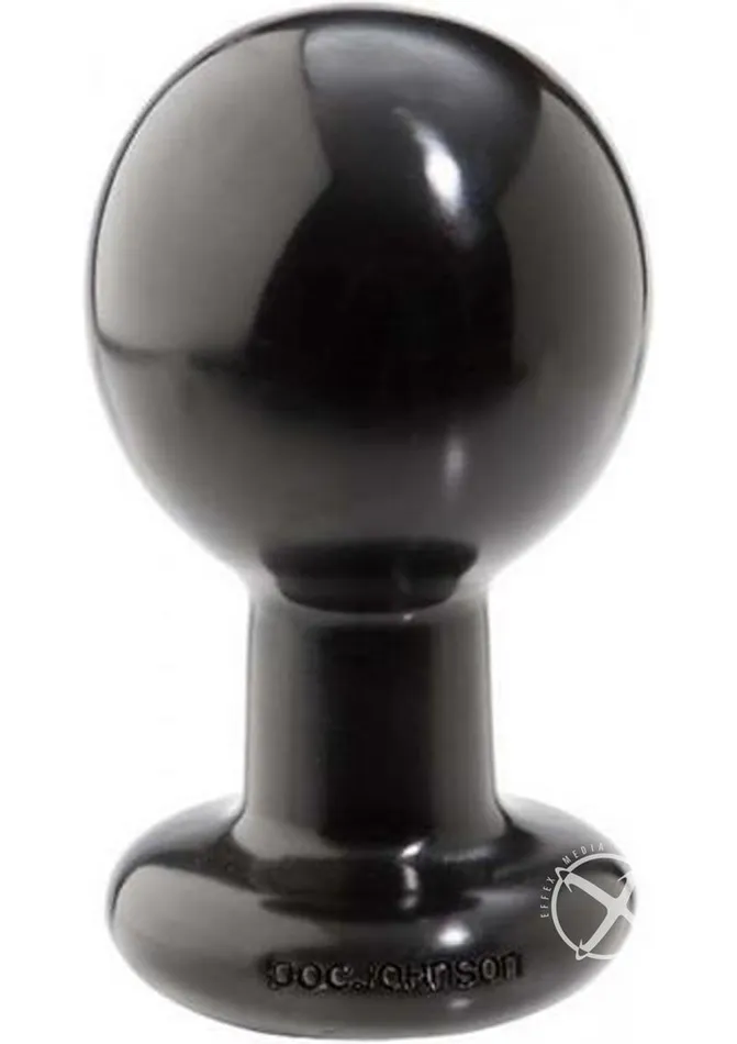 Doc Johnson Round Butt Plug Large Black Anal