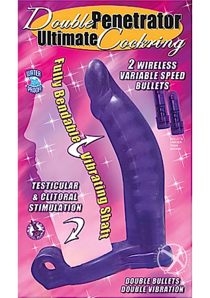 Double Penetrator Dildos Double Penetrator Cockring Purple