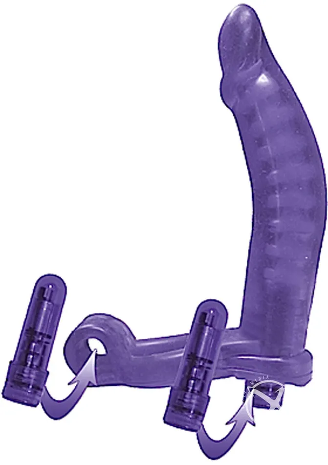 Double Penetrator Dildos Double Penetrator Cockring Purple