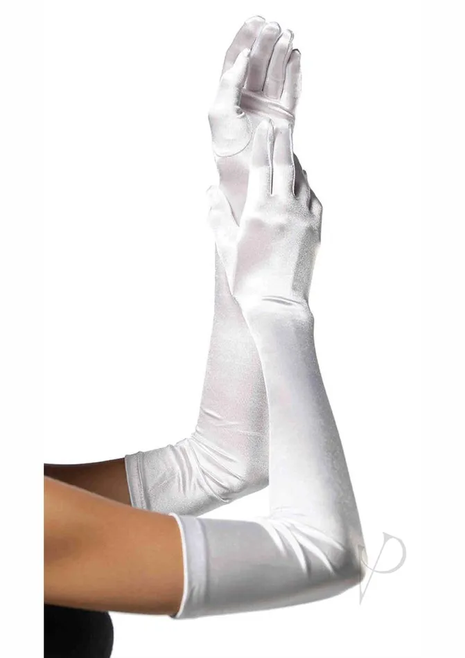Extra Long Satin Gloves Os White Leg Avenue Male Sex Toys